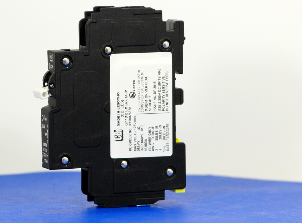 QY18U263B1 (1 Pole, 63A, 125VDC, UL Listed (UL 489))