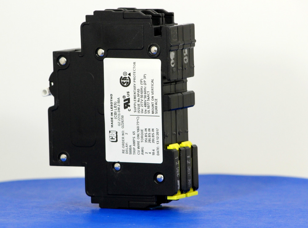 QZ28250 (2 Pole, 50A, 277/480VAC, UL Recognized (UL 1077))