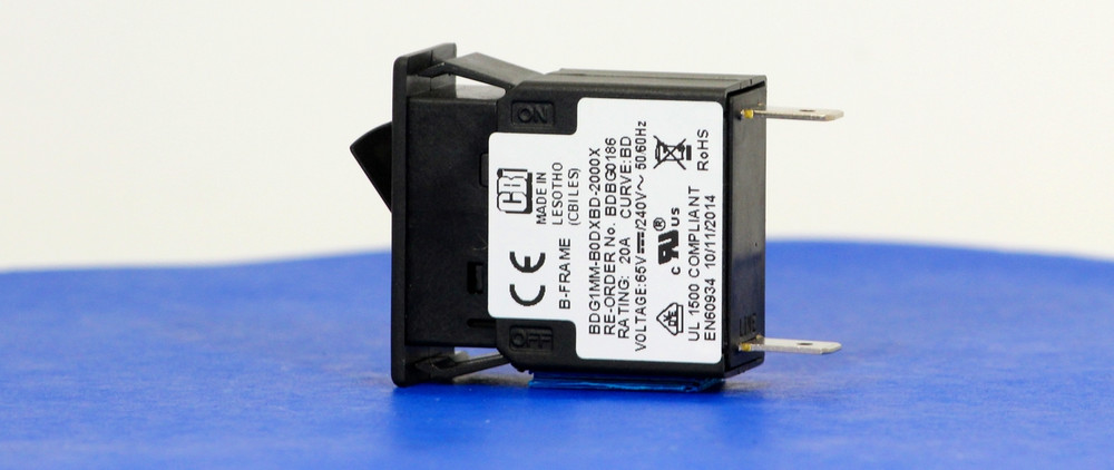BDBG0186 (1 Pole, 20A, 65VDC/240VAC, Quick Connect, Series Trip, UL Recognized (UL 1077))