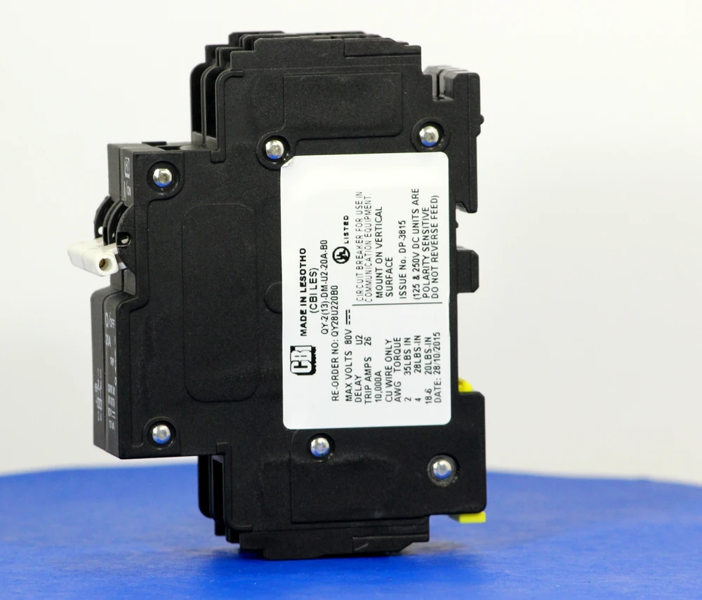 QY28U220B0 (2 Pole, 20A, 80VDC, UL Listed (UL 489))