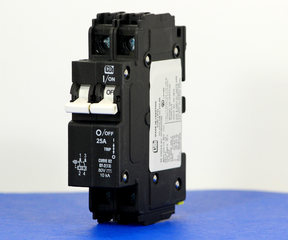 QY28U225B0 (2 Pole, 25A, 80VDC, UL Listed (UL 489))