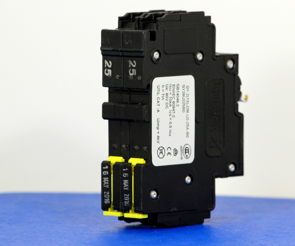 QY28U225B0 (2 Pole, 25A, 80VDC, UL Listed (UL 489))