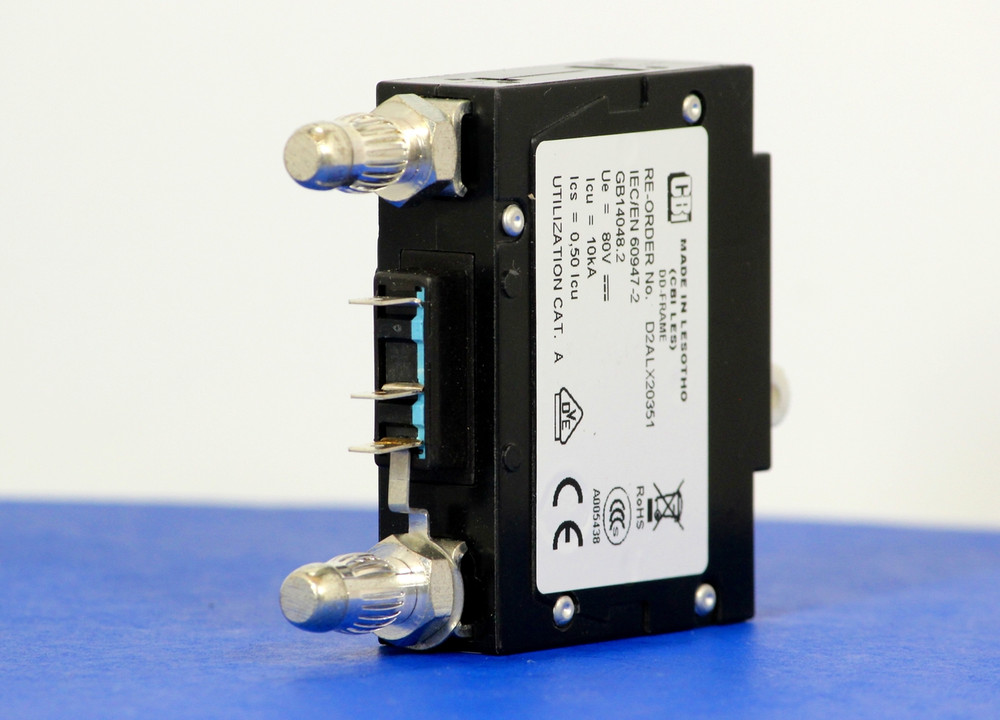 D2ALX20351 (1 Pole, 10A, 80VDC, Plug-In Terminals, Series Mid-Trip w/alarm, UL Listed (UL 489))