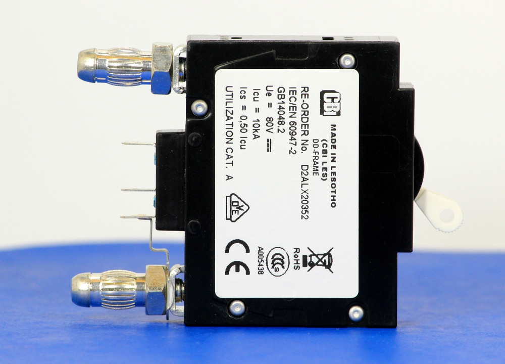 D2ALX20352 (1 Pole, 60A, 80VDC, Plug-In Terminals, Series Mid-Trip w/alarm, UL Listed (UL 489))