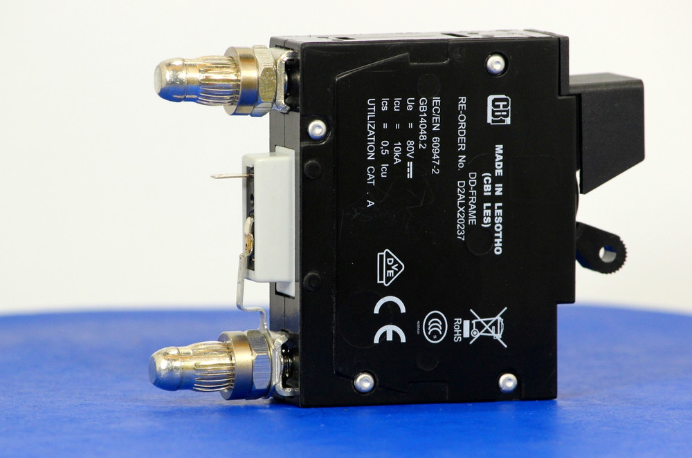 D2ALX20237 (1 Pole, 50A, 80VDC, Plug-In Terminals, Series Mid-Trip w/alarm, UL Listed (UL 489))