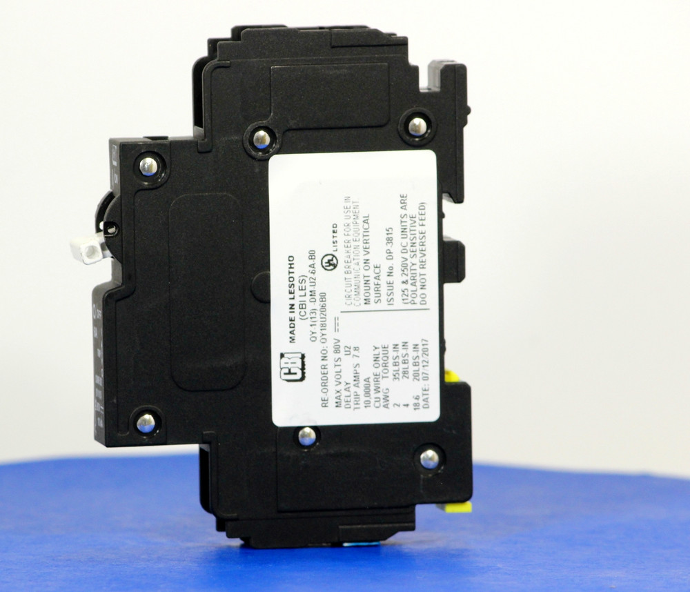 QY18U206B0 (1 Pole, 6A, 80VDC, UL Listed (UL 489))