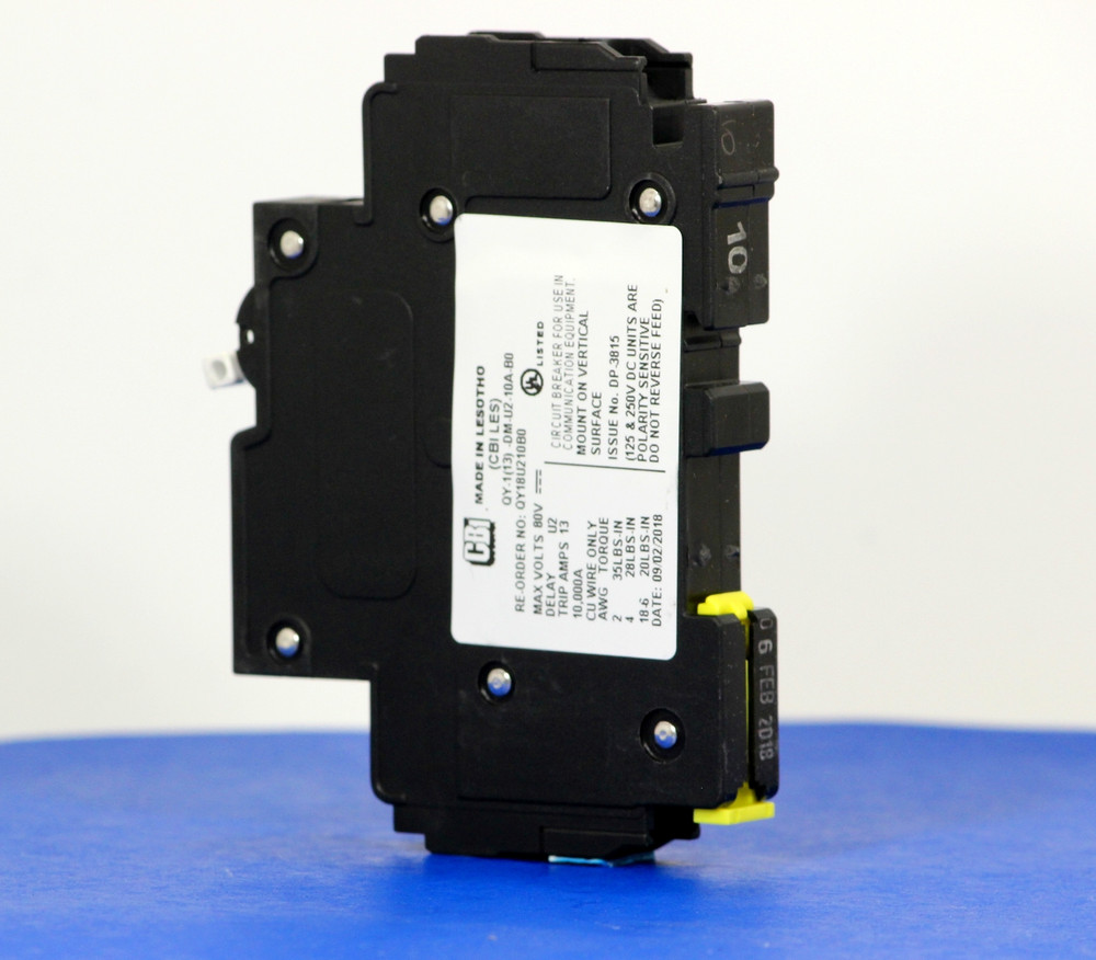QY18U210B0 (1 Pole, 10A, 80VDC, UL Listed (UL 489))