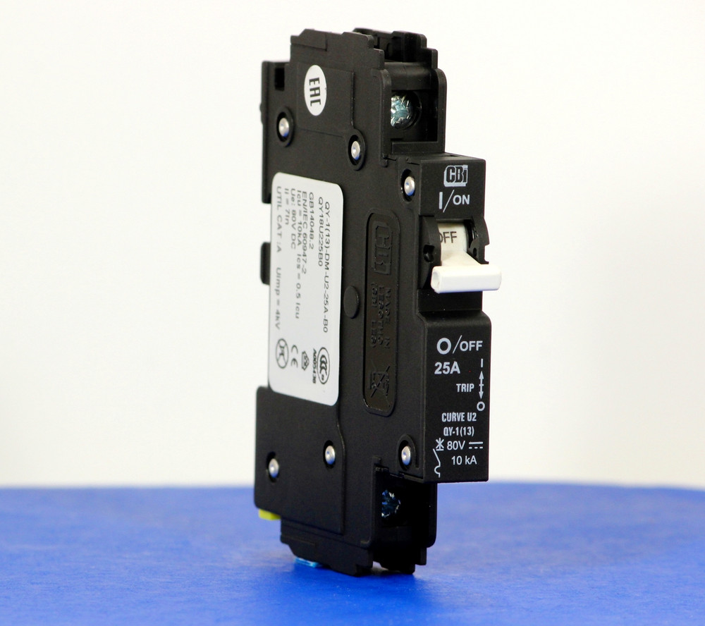 QY18U225B0 (1 Pole, 25A, 80VDC, UL Listed (UL 489))