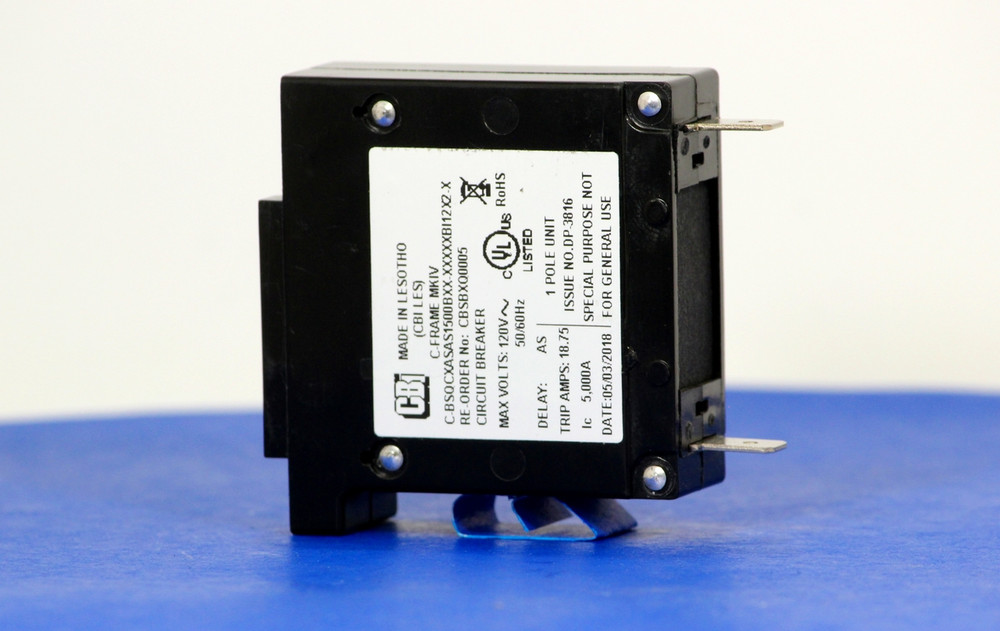 CBSBXQ0005 (1 Pole, 15A,  120VAC, Quick Connect Terminal, Series Trip, UL Listed (UL 489))