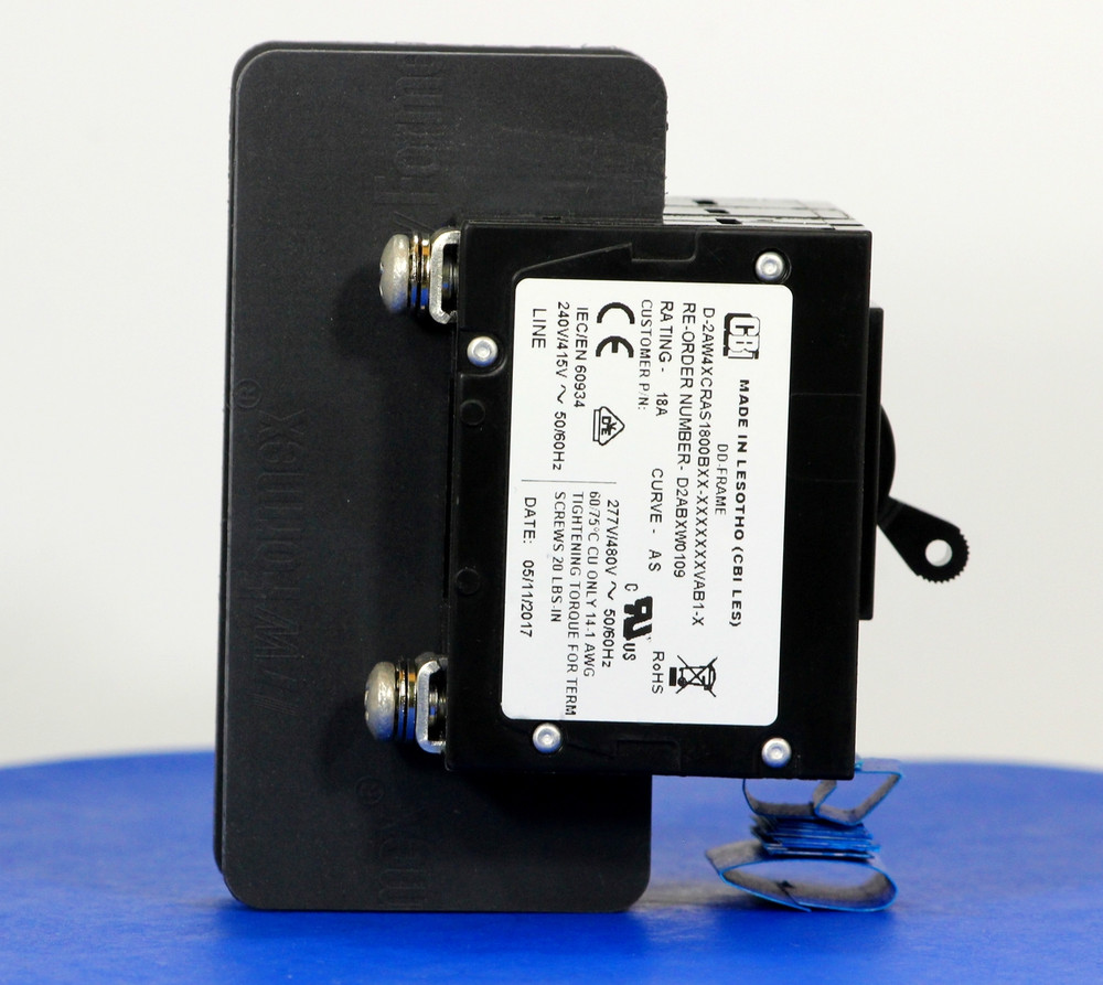 D2ABXW0109 (3 Pole, 18A, 277/480VAC, Screw Terminals, Series Trip, UL Recognized (UL 1077))
