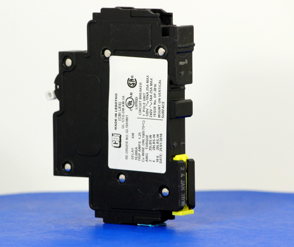 QL18KM01 (1 Pole, 1A, 120VAC; 240VAC, UL Listed (UL 489))
