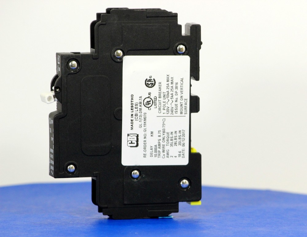 QL19KM070 (1 Pole, 7A, 120VAC; 240VAC, UL Listed (UL 489))