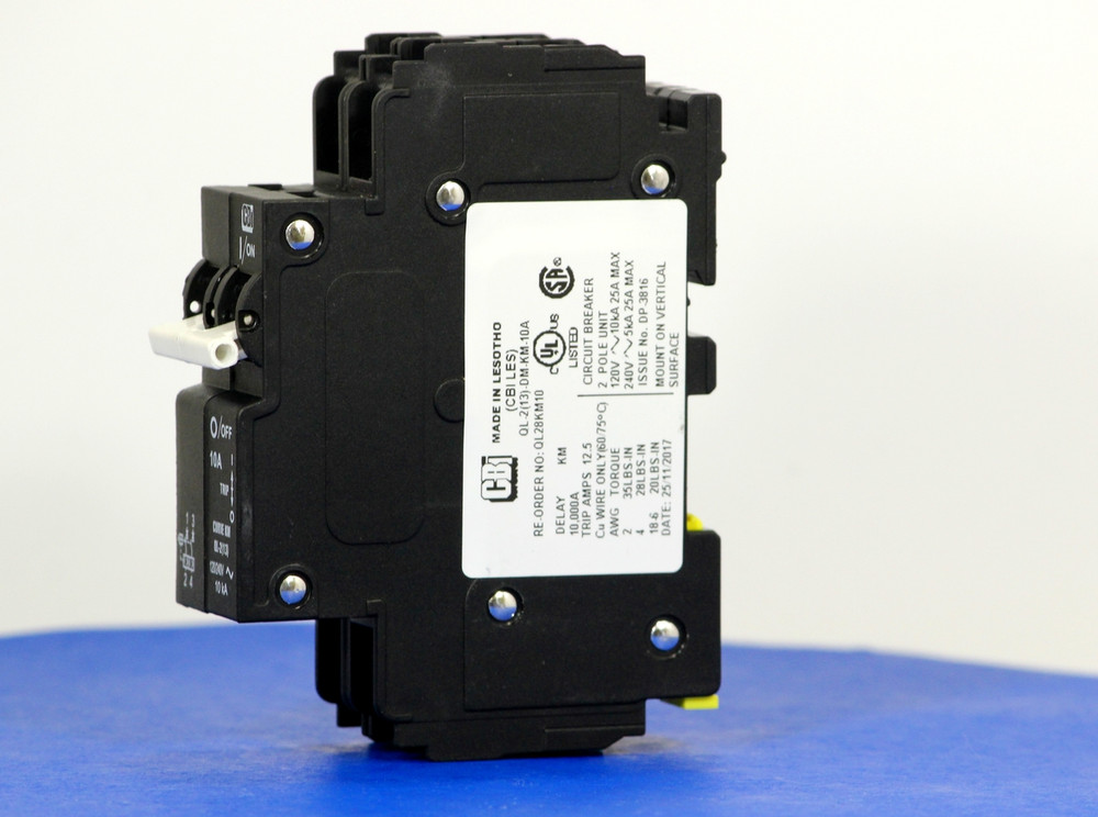 QL28KM10 (2 Pole, 10A, 120/240VAC; 240VAC, UL Listed (UL 489))
