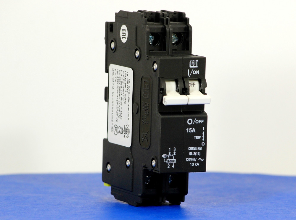 QL28KM15 (2 Pole, 15A, 120/240VAC; 240VAC, UL Listed (UL 489))