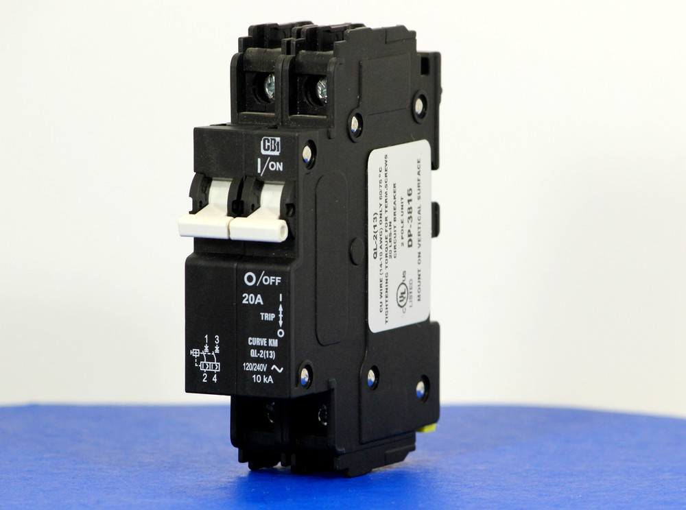 QL28KM20 (2 Pole, 20A, 120/240VAC; 240VAC, UL Listed (UL 489))