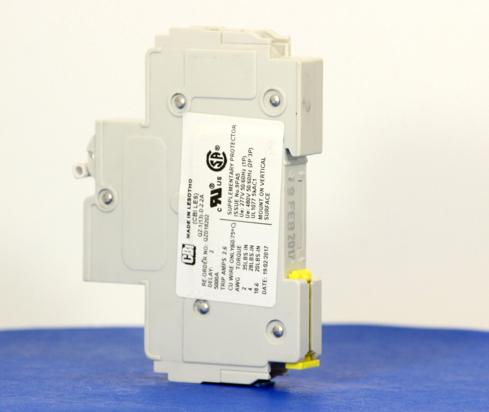 QZD18202 (1 Pole, 2A, 277VAC, UL Recognized (UL 1077))