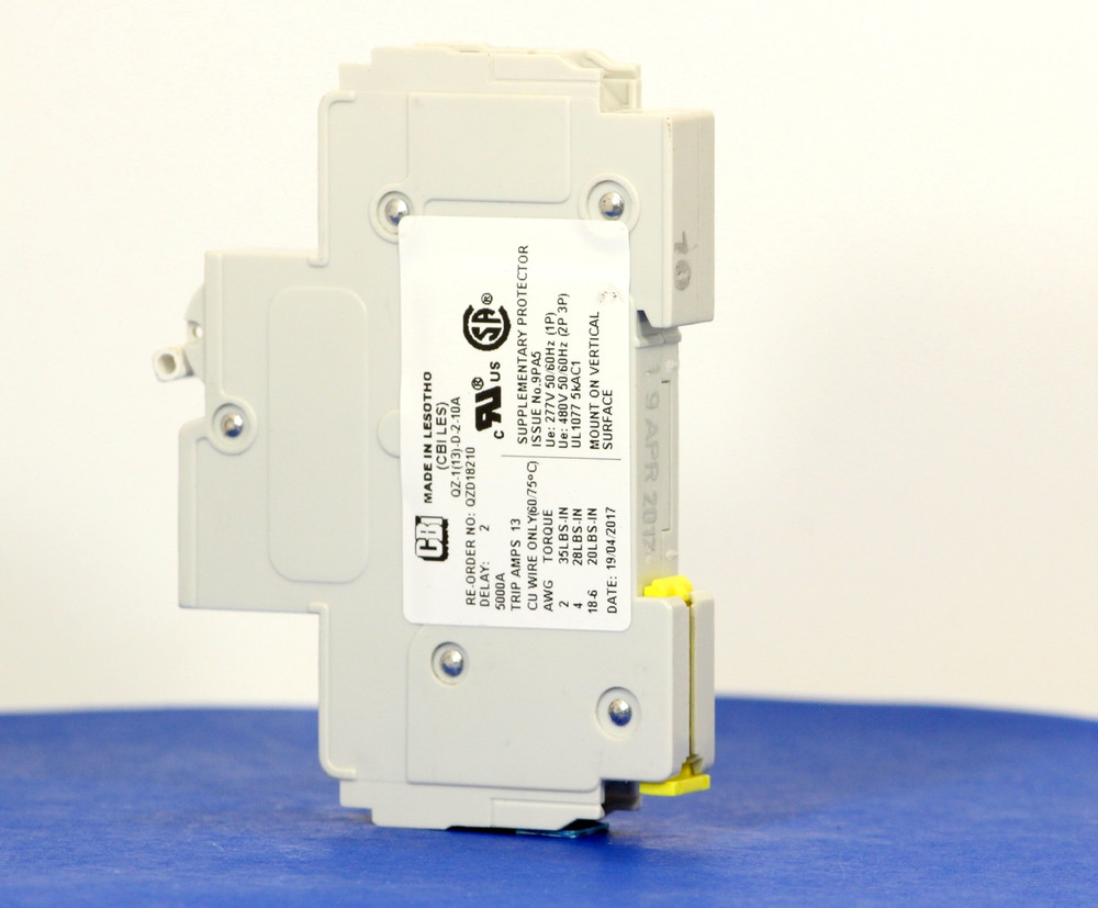 QZD18210 (1 Pole, 10A, 277VAC, UL Recognized (UL 1077))