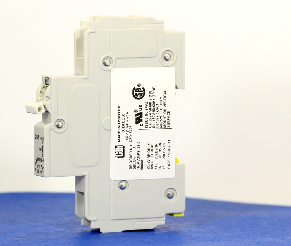 QZD18225 (1 Pole, 25A, 277VAC, UL Recognized (UL 1077))