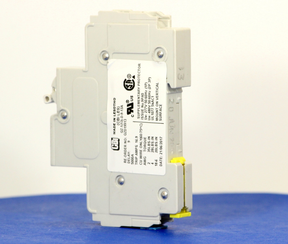 QZD19913 (1 Pole, 13A, 277VAC, UL Recognized (UL 1077))