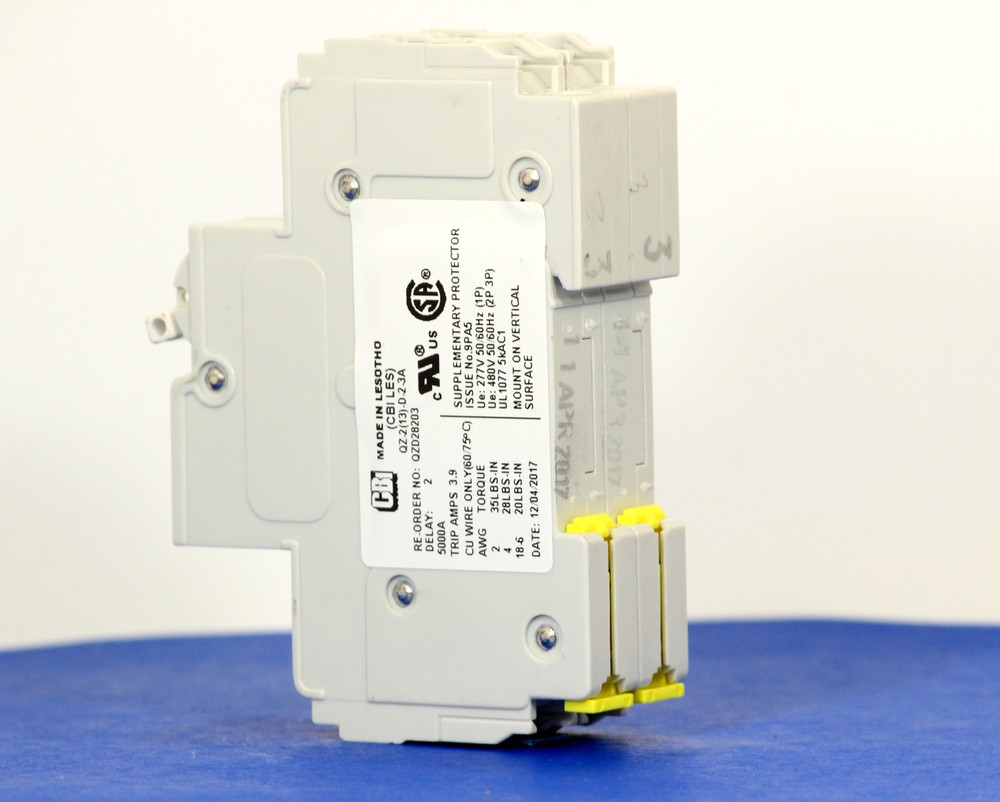 QZD28203 (2 Pole, 3A, 277/480VAC, UL Recognized (UL 1077))