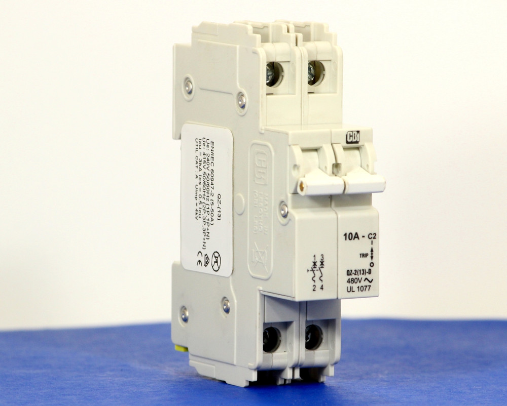 QZD28210 (2 Pole, 10A, 277/480VAC, UL Recognized (UL 1077))