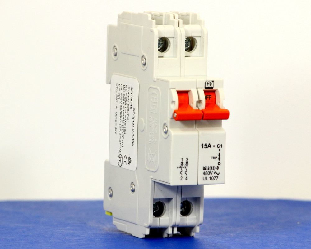 QZD28115 (2 Pole, 15A, 277/480VAC, UL Recognized (UL 1077))