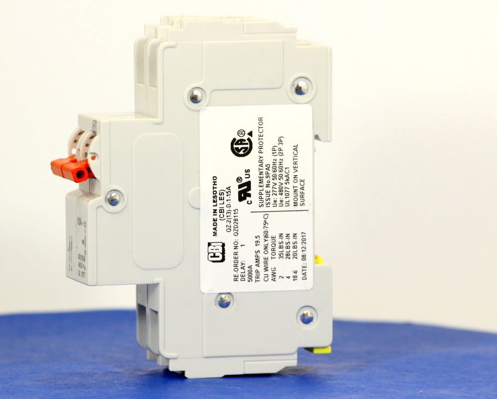 QZD28115 (2 Pole, 15A, 277/480VAC, UL Recognized (UL 1077))