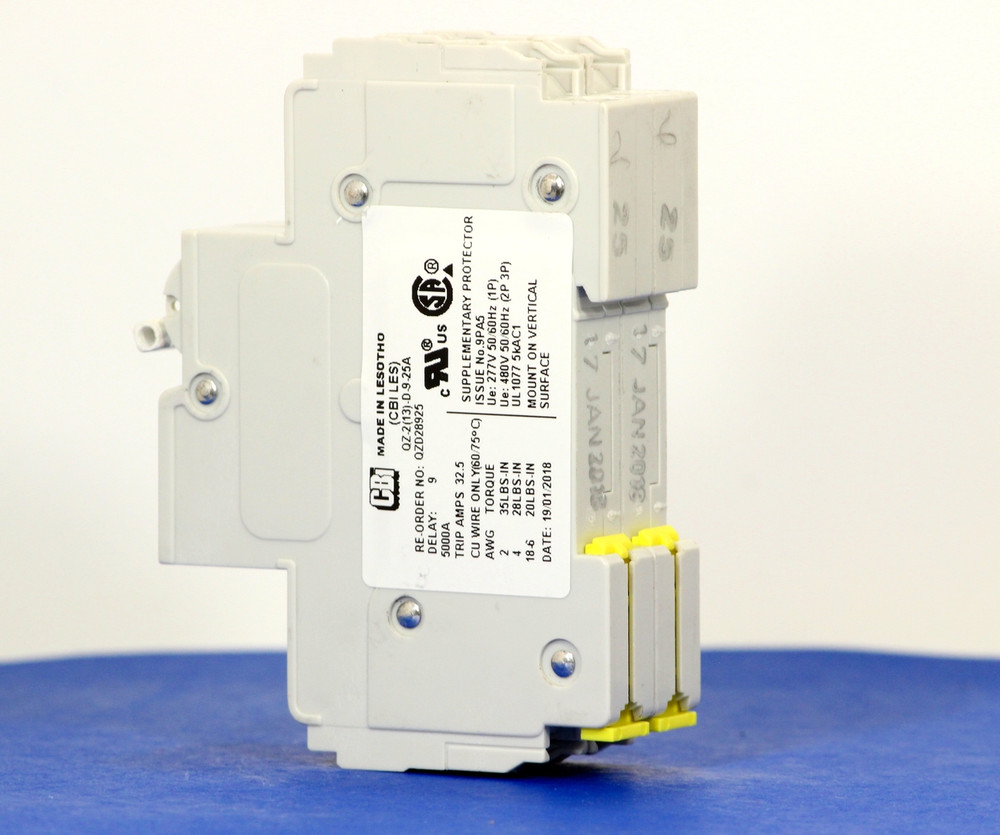 QZD28925 (2 Pole, 25A, 277/480VAC, UL Recognized (UL 1077))