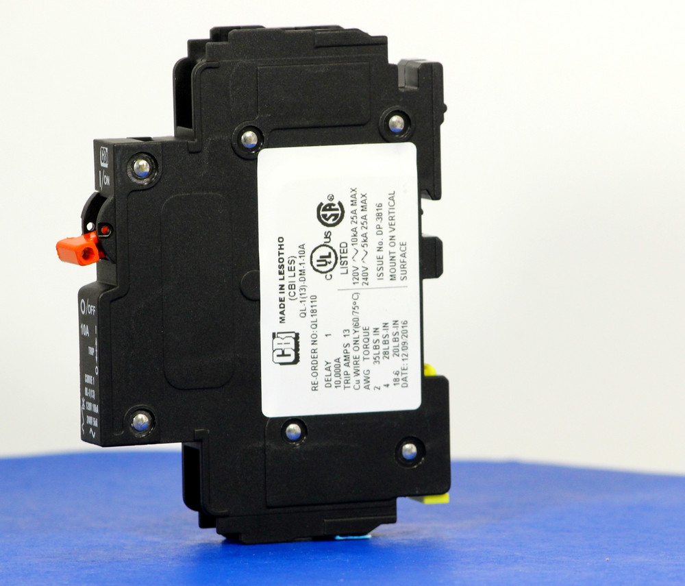 QL18110 (1 Pole, 10A, 120VAC; 240VAC, UL Listed (UL 489))