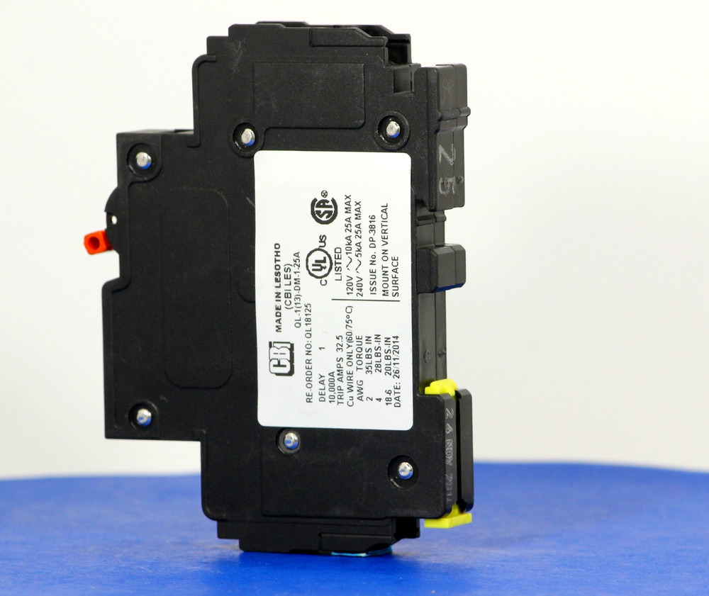 QL18125 (1 Pole, 25A, 120VAC; 240VAC, UL Listed (UL 489))
