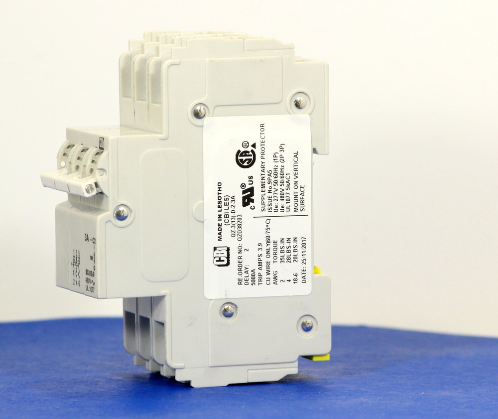 QZD38203 (3 Pole, 3A, 277/480VAC, UL Recognized (UL 1077))