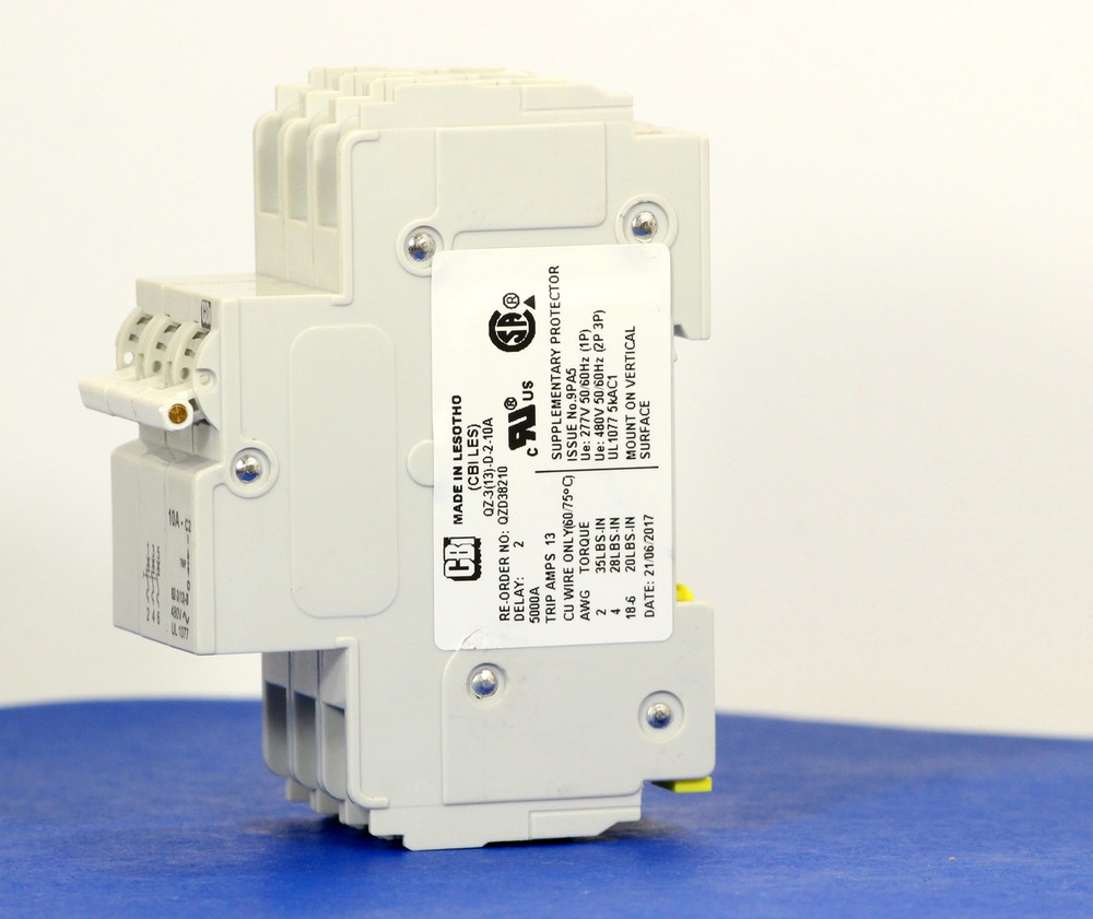 QZD38210 (3 Pole, 10A, 277/480VAC, UL Recognized (UL 1077))
