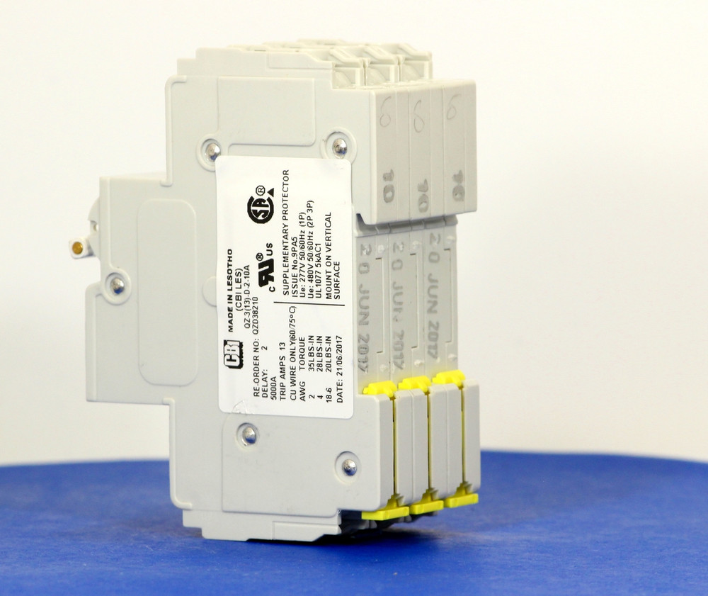 QZD38210 (3 Pole, 10A, 277/480VAC, UL Recognized (UL 1077))