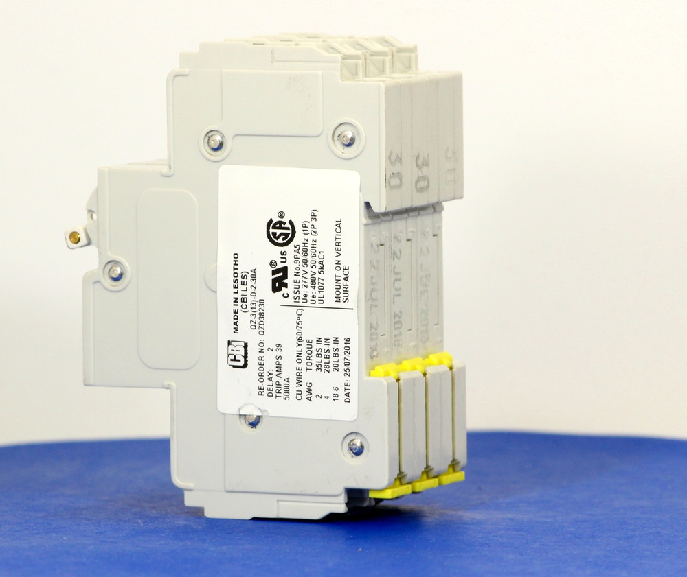 QZD38230 (3 Pole, 30A, 277/480VAC, UL Recognized (UL 1077))