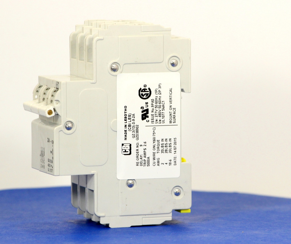 QZD38902 (3 Pole, 2A, 277/480VAC, UL Recognized (UL 1077))
