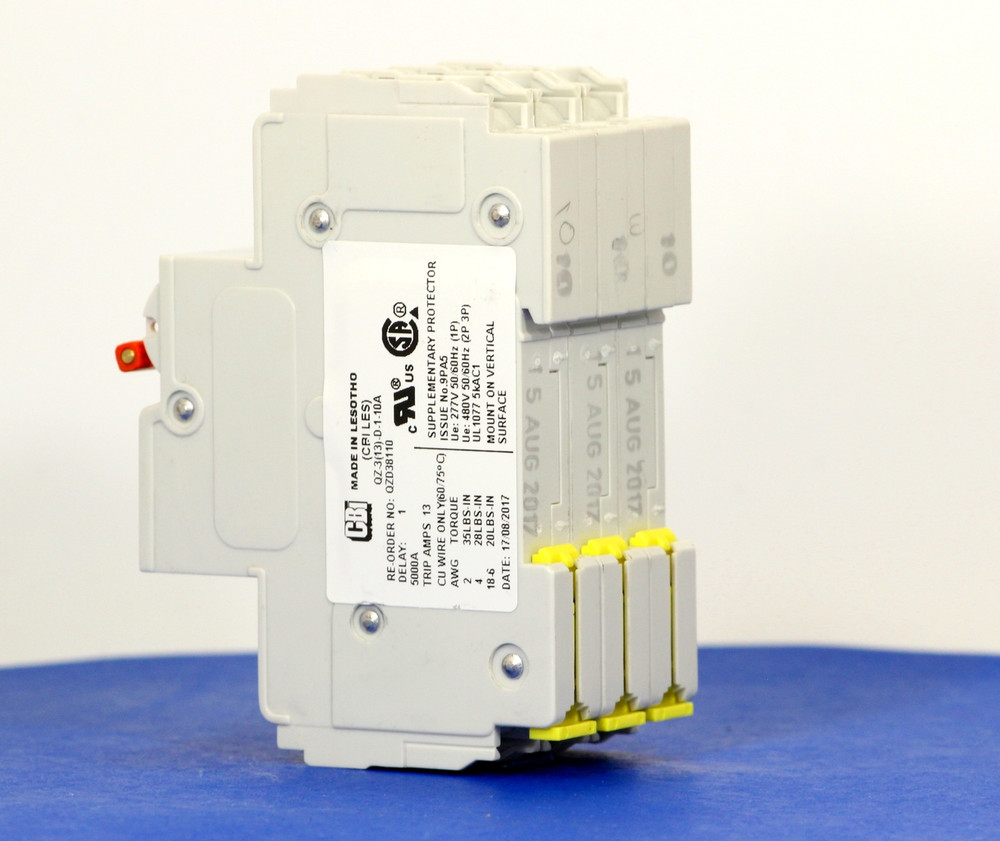 QZD38110 (3 Pole, 10A, 277/480VAC, UL Recognized (UL 1077))