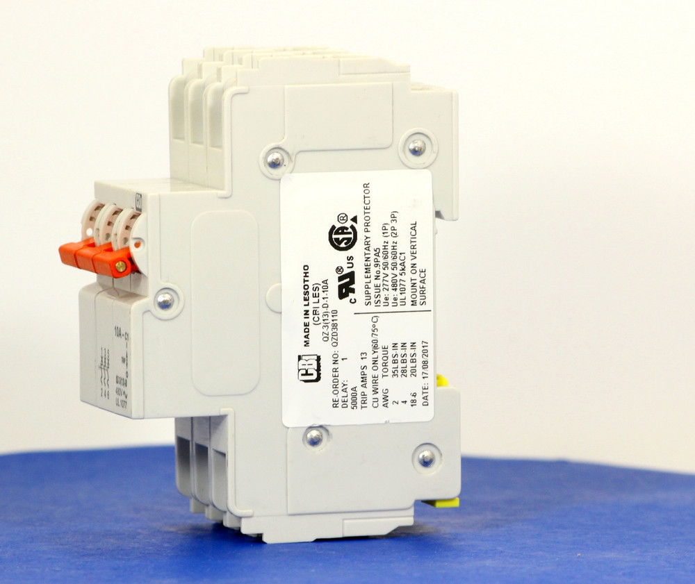 QZD38110 (3 Pole, 10A, 277/480VAC, UL Recognized (UL 1077))