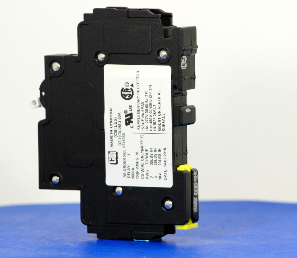 QZ18260 (1 Pole, 60A, 277VAC, UL Recognized (UL 1077))