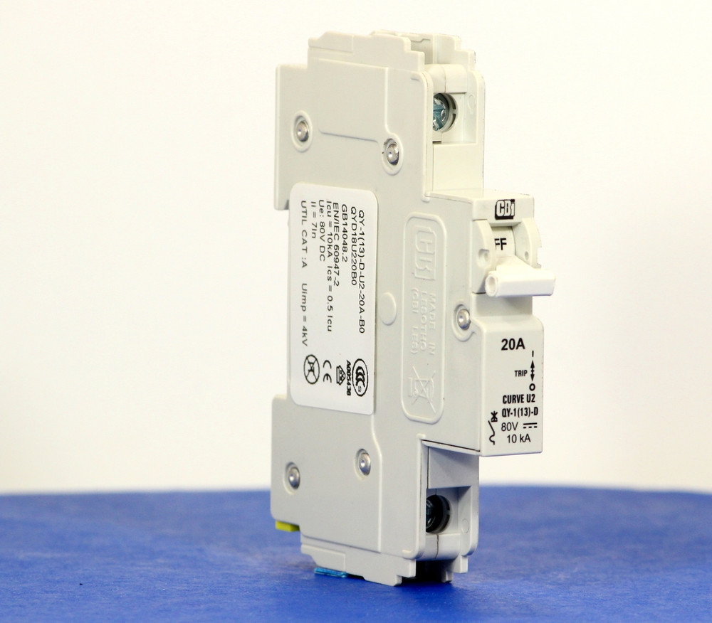 QYD18U220B0 (1 Pole, 20A, 80VDC, UL Listed (UL 489))