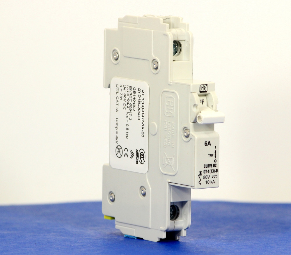 QYD18U206B0 (1 Pole, 6A, 80VDC, UL Listed (UL 489))