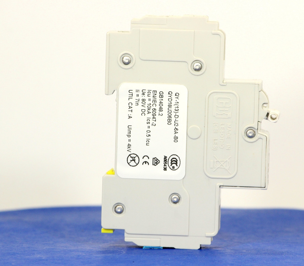 QYD18U206B0 (1 Pole, 6A, 80VDC, UL Listed (UL 489))