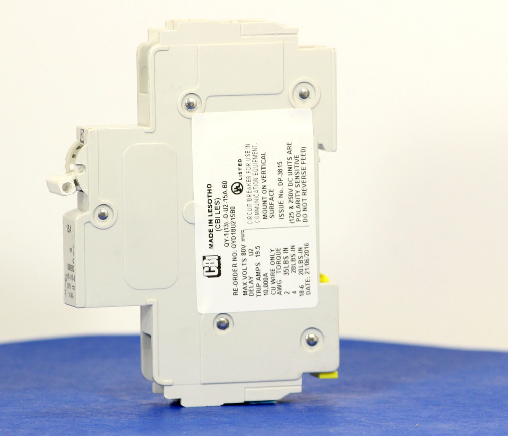 QYD18U215B0 (1 Pole, 15A, 80VDC, UL Listed (UL 489))