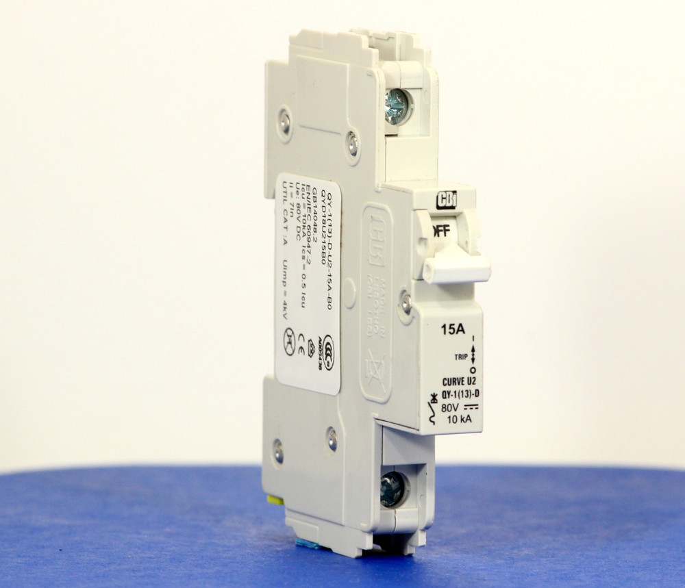 QYD18U215B0 (1 Pole, 15A, 80VDC, UL Listed (UL 489))