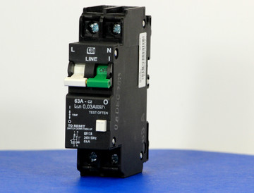 QF17A63 (1 Pole + Neutral, 63A, 240VAC, UL 1053, GFI/ Earth Leakage)