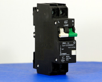 QF17A20 (1 Pole + Neutral, 20A, 240VAC, UL 1053, GFI/ Earth Leakage)
