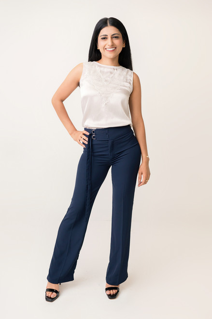 Double-Belt Slacks (2 Colors)