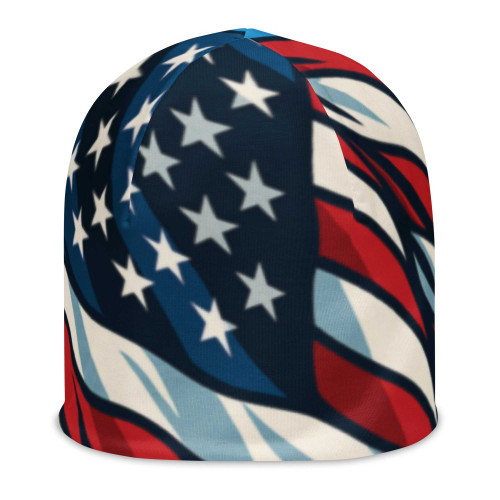 us-flag-print-beanie