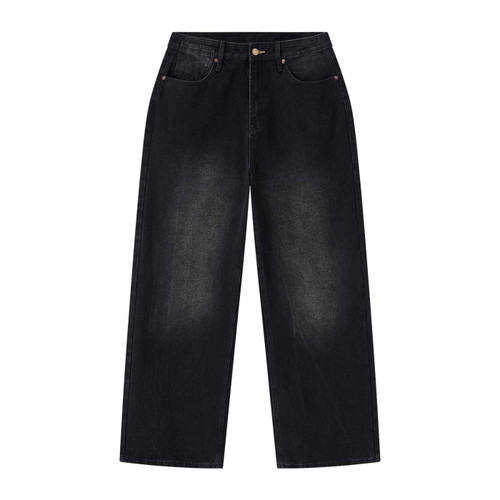 Men's Vintage Wash Wide Leg Jeans #UkIM