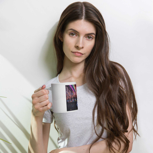 White Glossy Mug - Perfect for Coffee, Tea, and Hot Beverages Marvin Chambers music COFFEE MUGS and WATER COOLERS