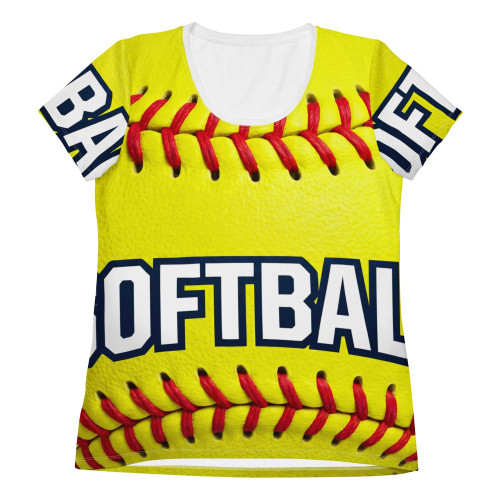 Women's athletic t-shirt softball print Marvin Chambers music LADIES APPAREL